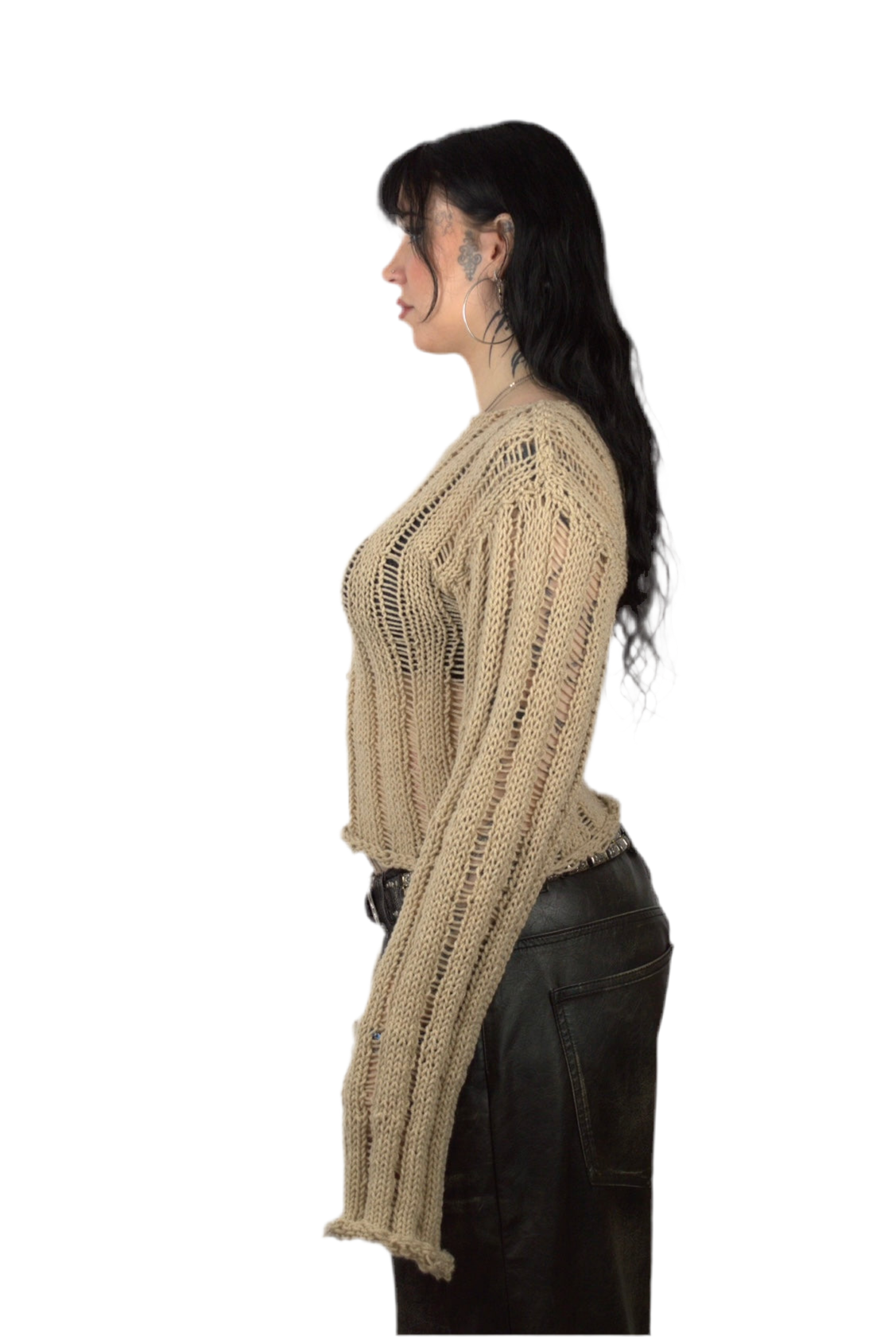 distressed sweater